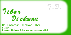 tibor dickman business card